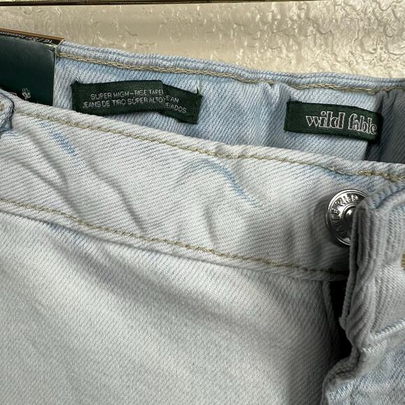 Wild Fable Women's Super-High Rise Acid Over-Dye Straight Jeans size 16 Y2K - Picture 6 of 14